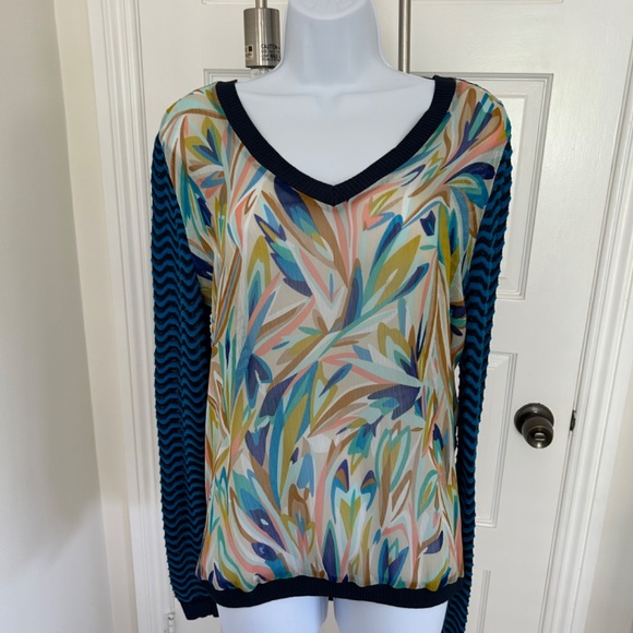 Missoni for Target Chiffon Sweater Mix Media Blue - Picture 2 of 4
